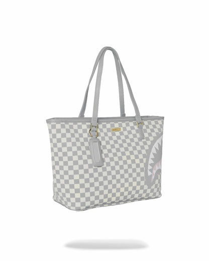 KNIT SHARKS IN PARIS IN CREAM TOTE | Sprayground for sale