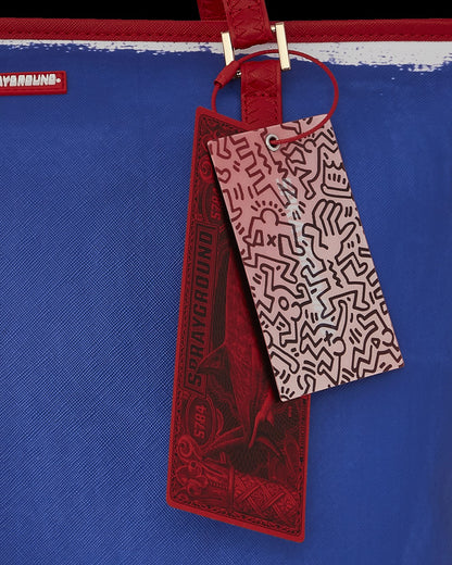 KEITH HARING THE BIG BLUE PURSE ART TOTE | Sprayground US