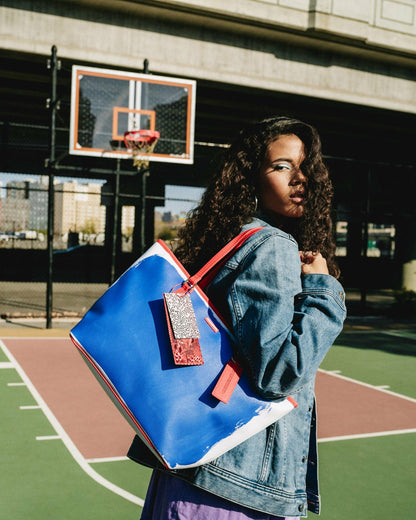 KEITH HARING THE BIG BLUE PURSE ART TOTE | Sprayground US