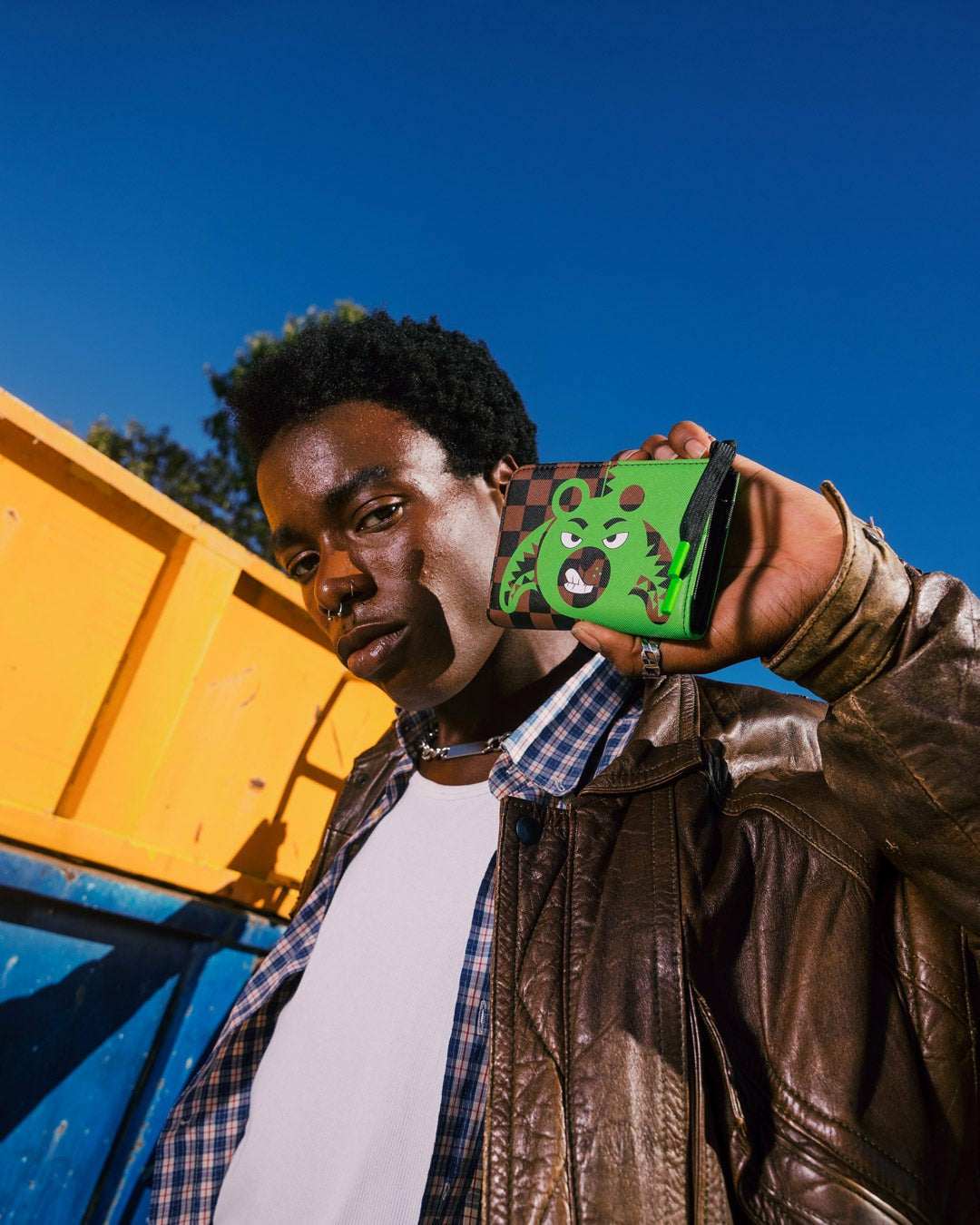 GREEN MONEY BEAR WALLET | Sprayground sale