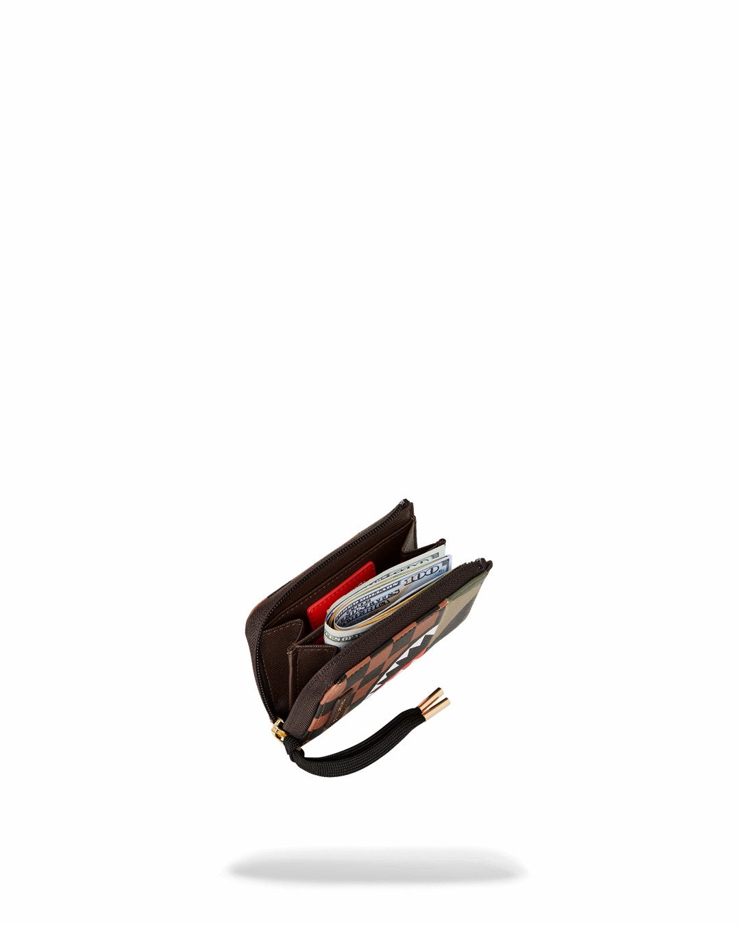 EXTERIOR GOLD ZIP POCKET SHARKS IN PARIS WALLET | Sprayground Discount