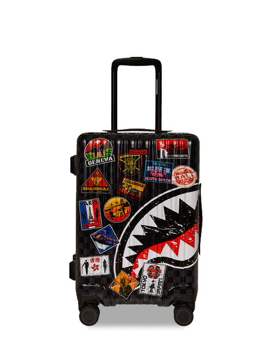 GLOBAL MOGUL UNLIMITED MILES SHARKNAUTICS HARDSHELL CARRY-ON LUGGAGE | Sprayground US