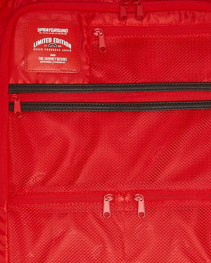 EXTERIOR GOLD ZIP POCKET SHARKS IN PARIS JETSETTER CARRY-ON LUGGAGE | Sprayground Discount