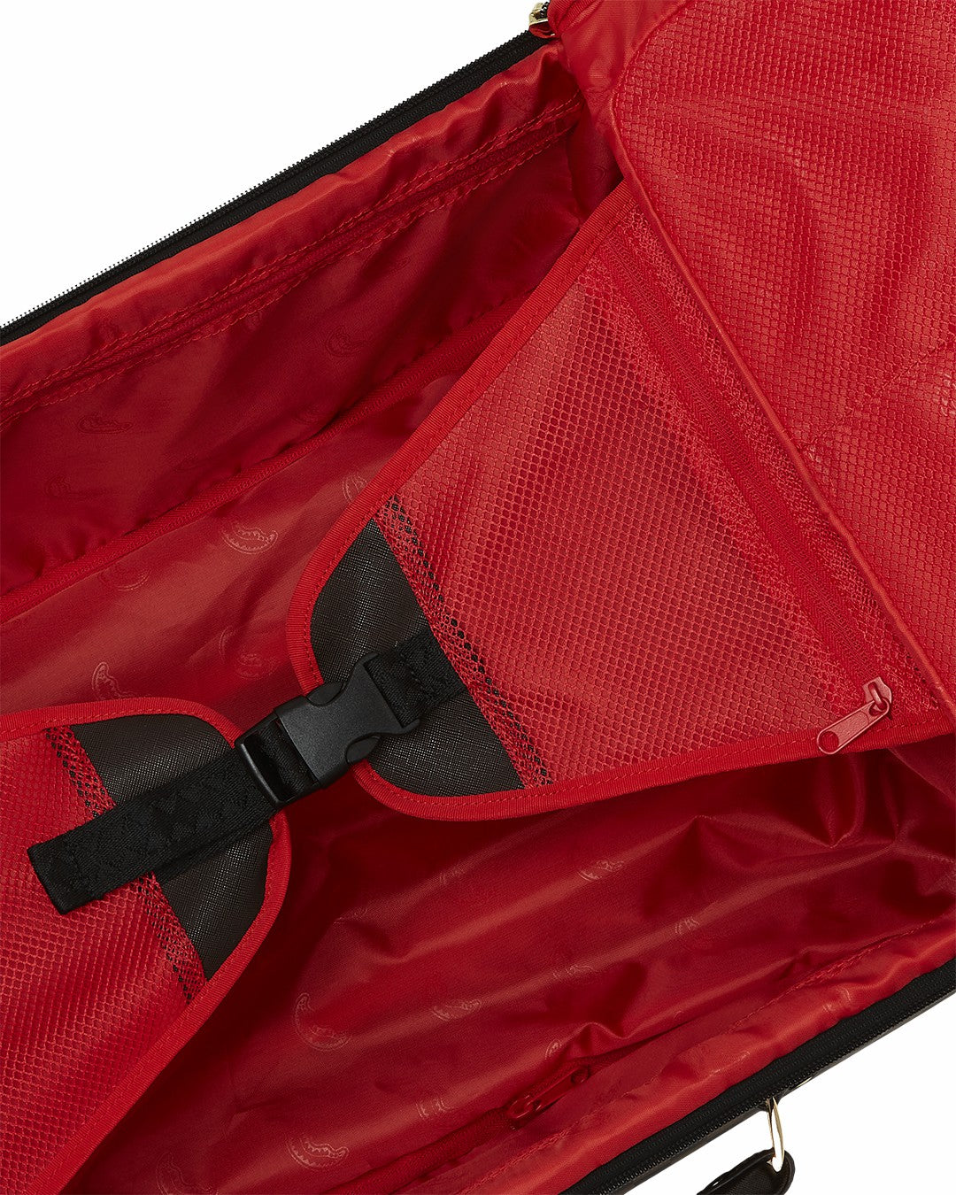 EXTERIOR GOLD ZIP POCKET SHARKS IN PARIS JETSETTER CARRY-ON LUGGAGE | Sprayground Discount