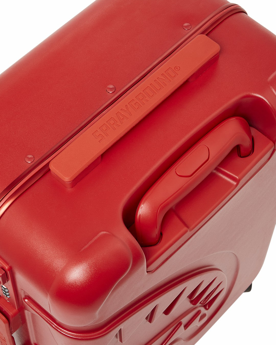 MOLDED SHARKITECTURE RED HARDSHELL CARRY-ON LUGGAGE | Sprayground Online