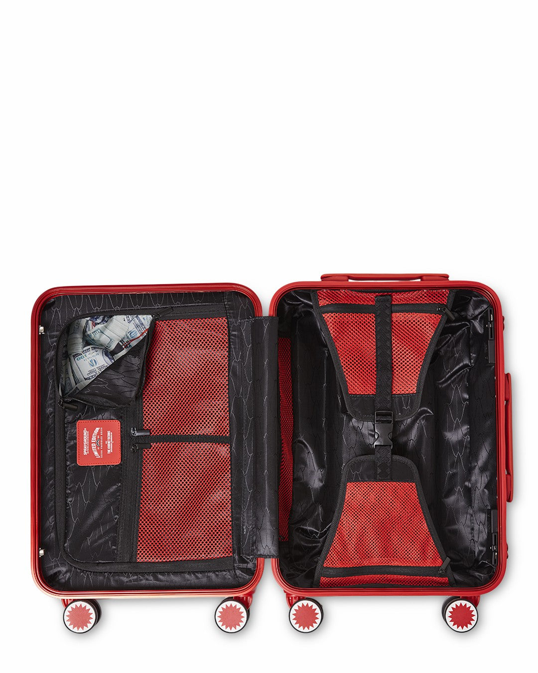 MOLDED SHARKITECTURE RED HARDSHELL CARRY-ON LUGGAGE | Sprayground Online