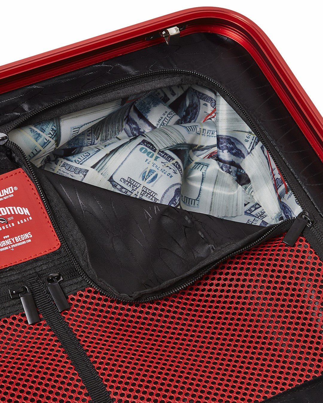 MOLDED SHARKITECTURE RED HARDSHELL CARRY-ON LUGGAGE | Sprayground Online