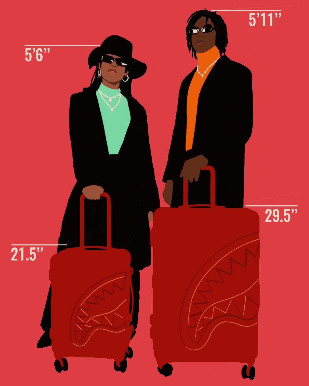 MOLDED SHARKITECTURE RED HARDSHELL CARRY-ON LUGGAGE | Sprayground Online