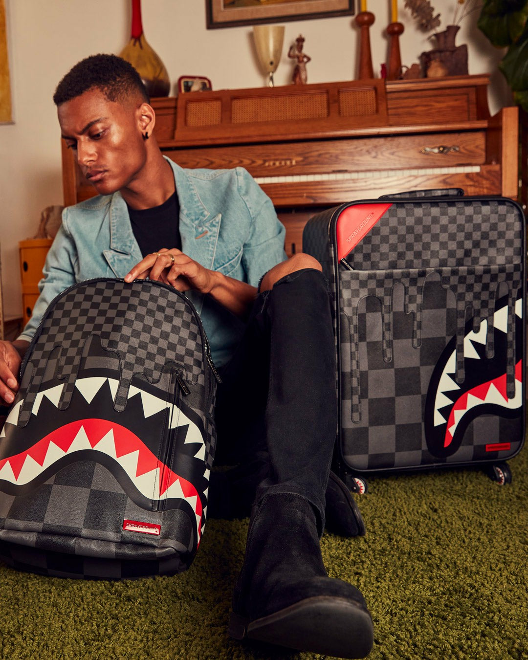 XTC GREY SHARKS IN PARIS JETSETTER CARRY-ON LUGGAGE | Sprayground sale