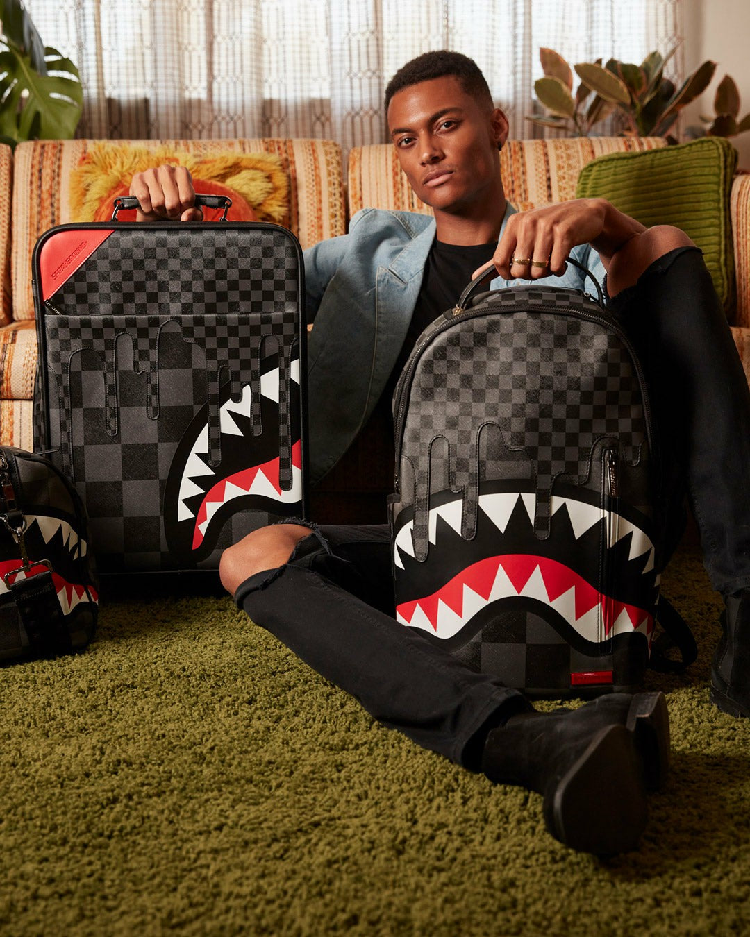 XTC GREY SHARKS IN PARIS JETSETTER CARRY-ON LUGGAGE | Sprayground sale