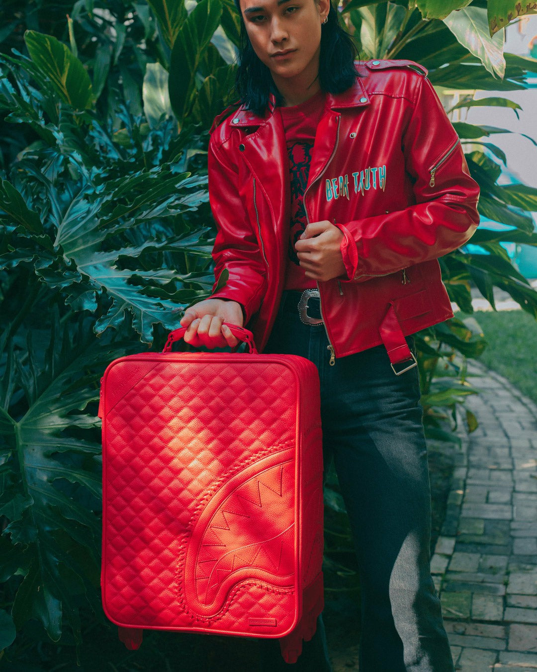 RED RIVIERA JETSETTER CARRY-ON LUGGAGE | Sprayground US
