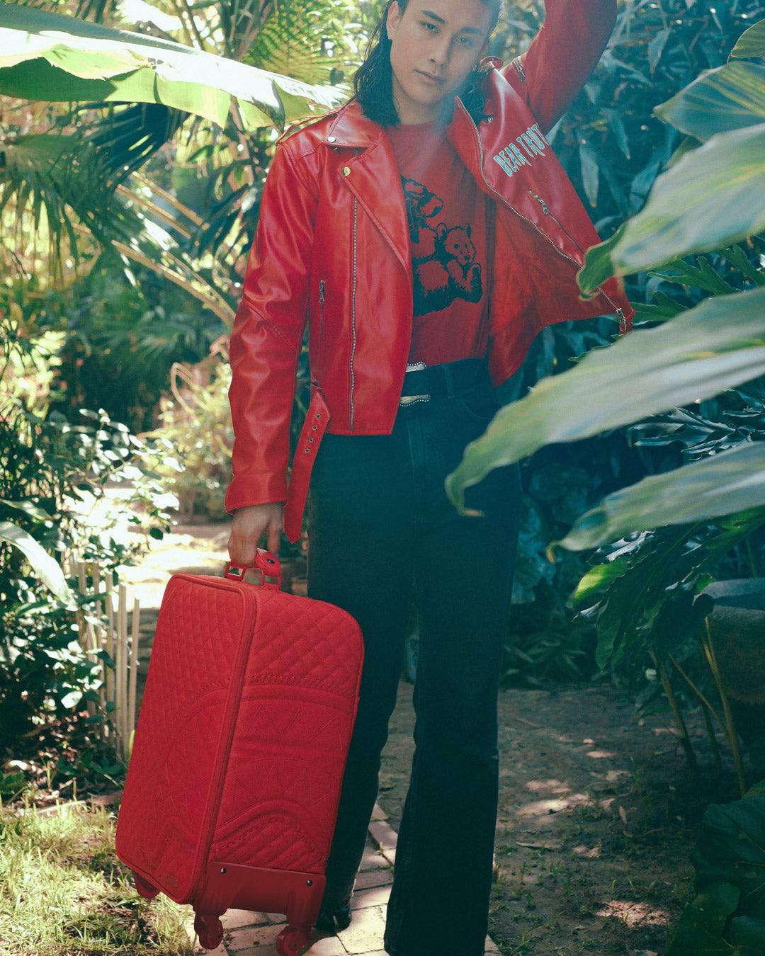 RED RIVIERA JETSETTER CARRY-ON LUGGAGE | Sprayground US