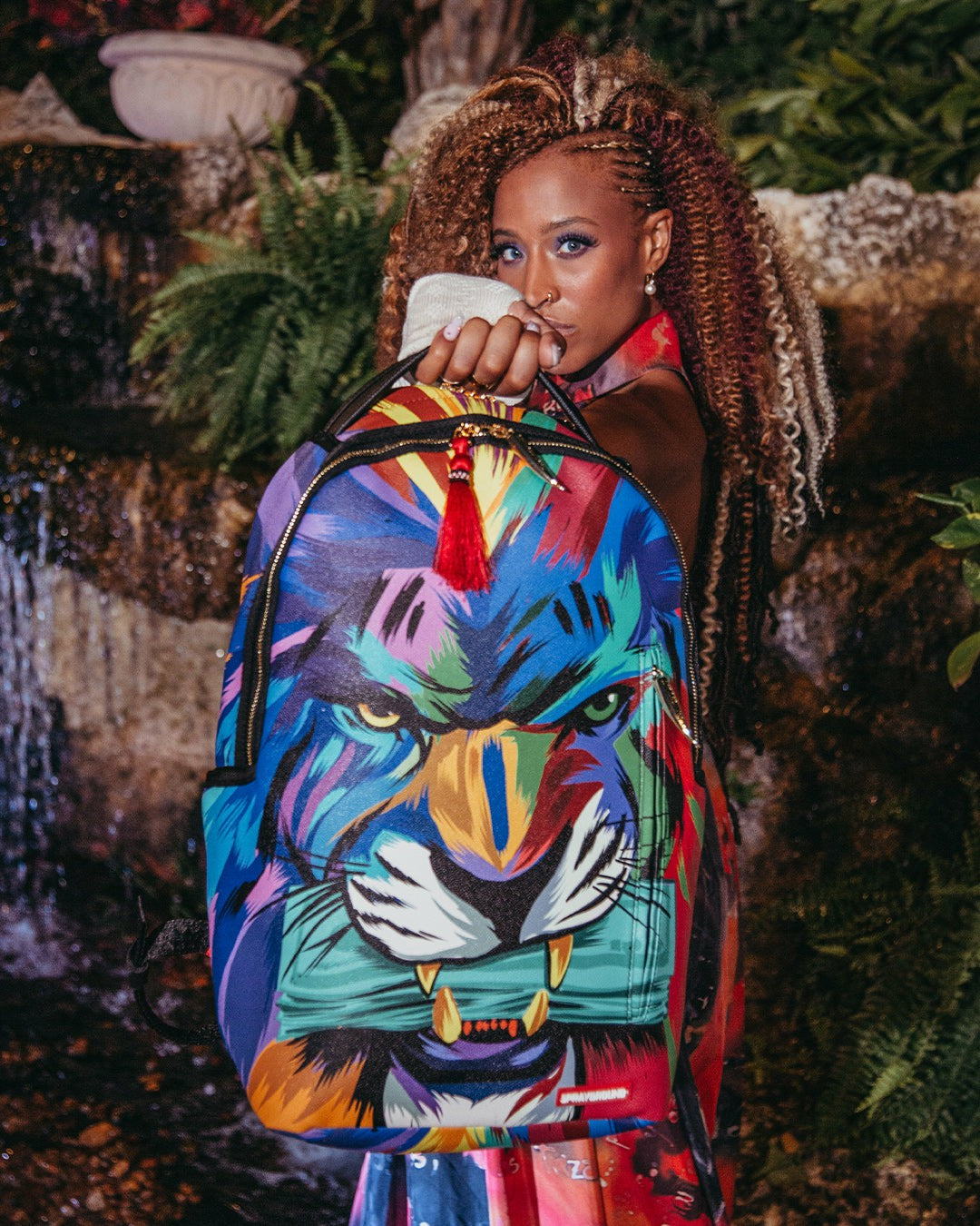 HEAR MY ROAR A.i.6 SANDFLOWER COLLAB BACKPACK (DLXV) | Sprayground for sale