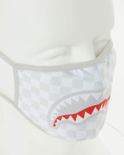 SHARKS IN PARIS (WHITE) FORM-FITTING MASK | Sprayground for sale