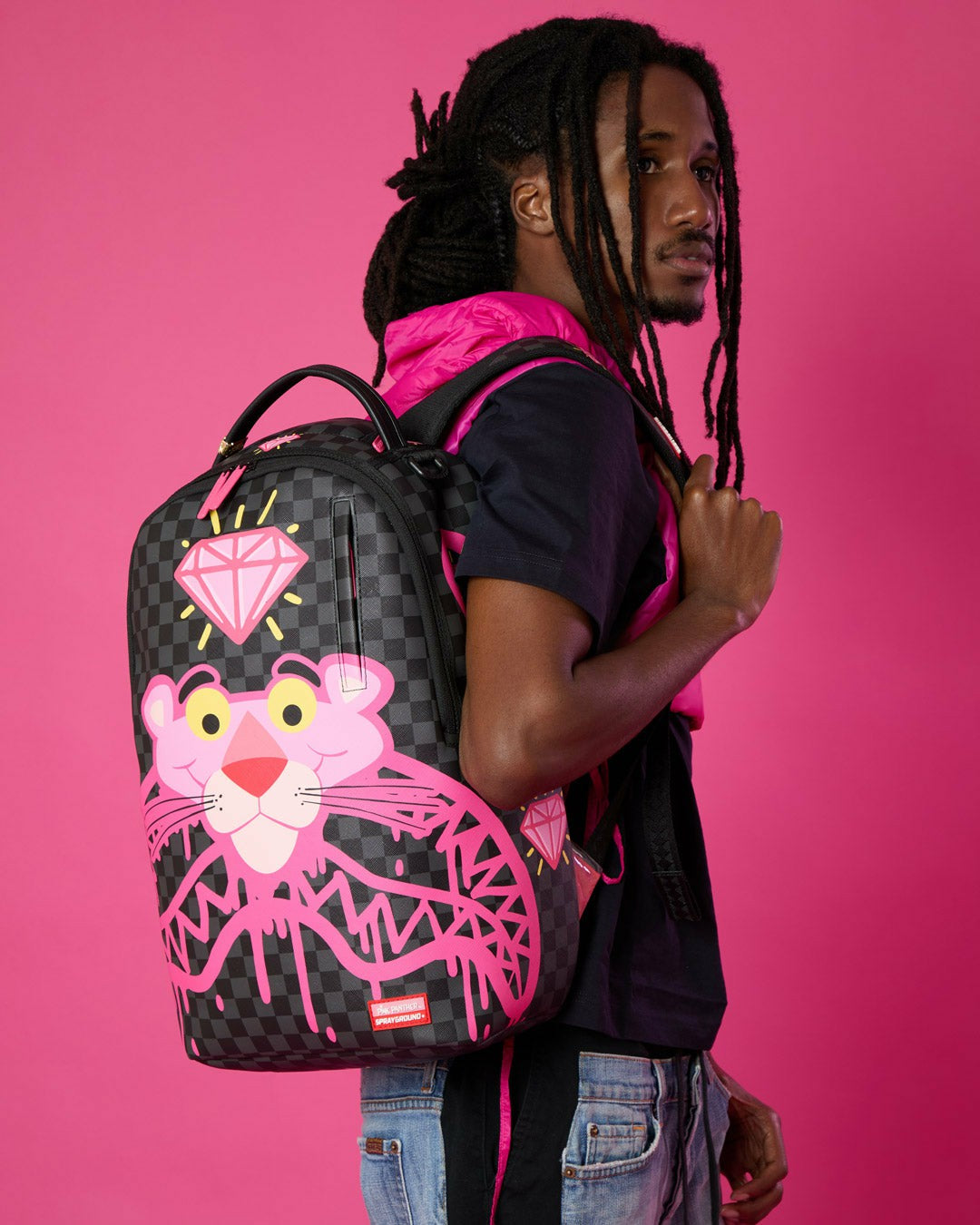 PINK PANTHER DIAMOND SHARK BACKPACK | Sprayground Online