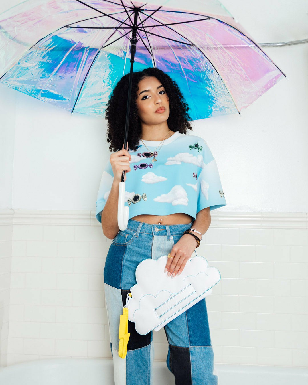 CLOUDY WITH A CHANCE OF SHARK CROSSOVER CLUTCH | Sprayground Online