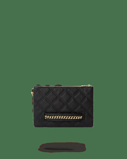 NOIR QUILT GOLD CHAIN SHARK CROSSOVER CLUTCH | Sprayground Near Me