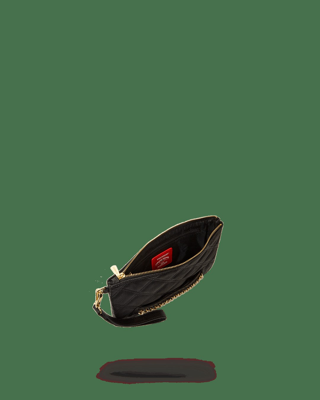 NOIR QUILT GOLD CHAIN SHARK CROSSOVER CLUTCH | Sprayground Near Me