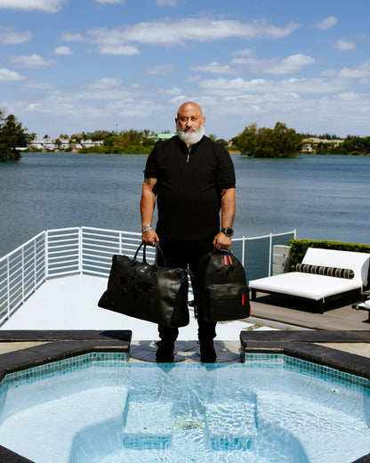 JAMES FIRST CLASS GLOBAL TAKEOFF PYRAMID DUFFLE | Sprayground Clearance