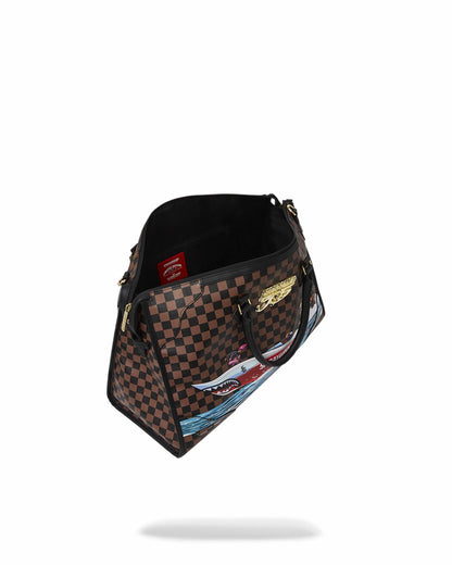 THE 305 SPEEDBOAT GETAWAY PYRAMID DUFFLE | Sprayground for sale