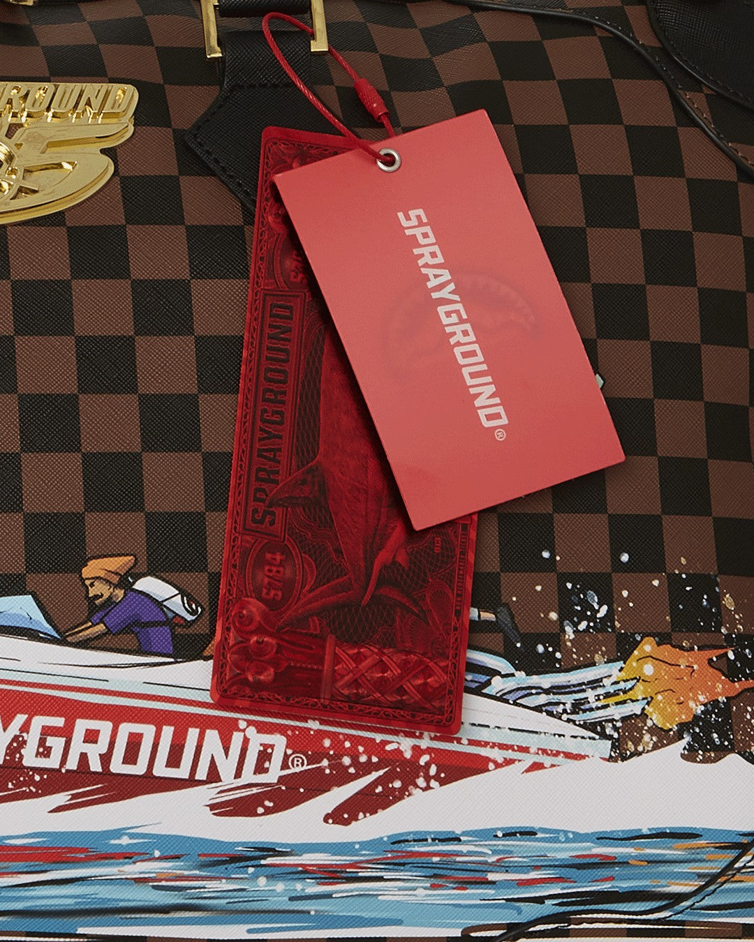 THE 305 SPEEDBOAT GETAWAY PYRAMID DUFFLE | Sprayground for sale