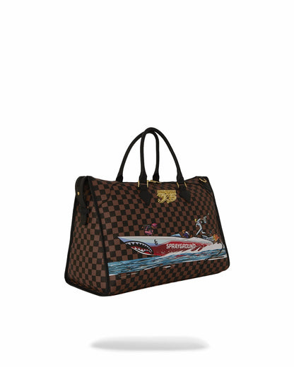 THE 305 SPEEDBOAT GETAWAY PYRAMID DUFFLE | Sprayground for sale