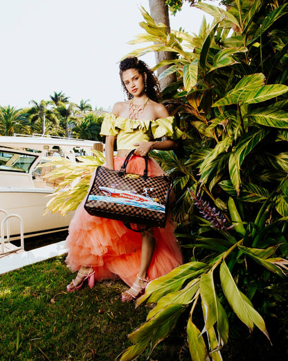 THE 305 SPEEDBOAT GETAWAY PYRAMID DUFFLE | Sprayground for sale