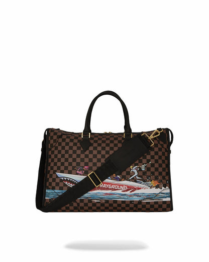 THE 305 SPEEDBOAT GETAWAY PYRAMID DUFFLE | Sprayground for sale