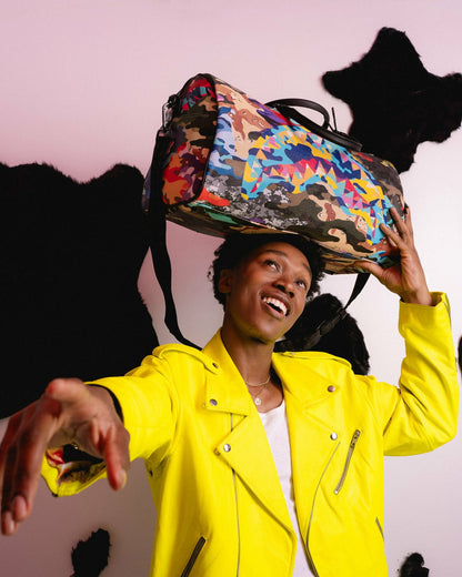 SLICED AND DICED CAMO DUFFLE | Sprayground Near Me