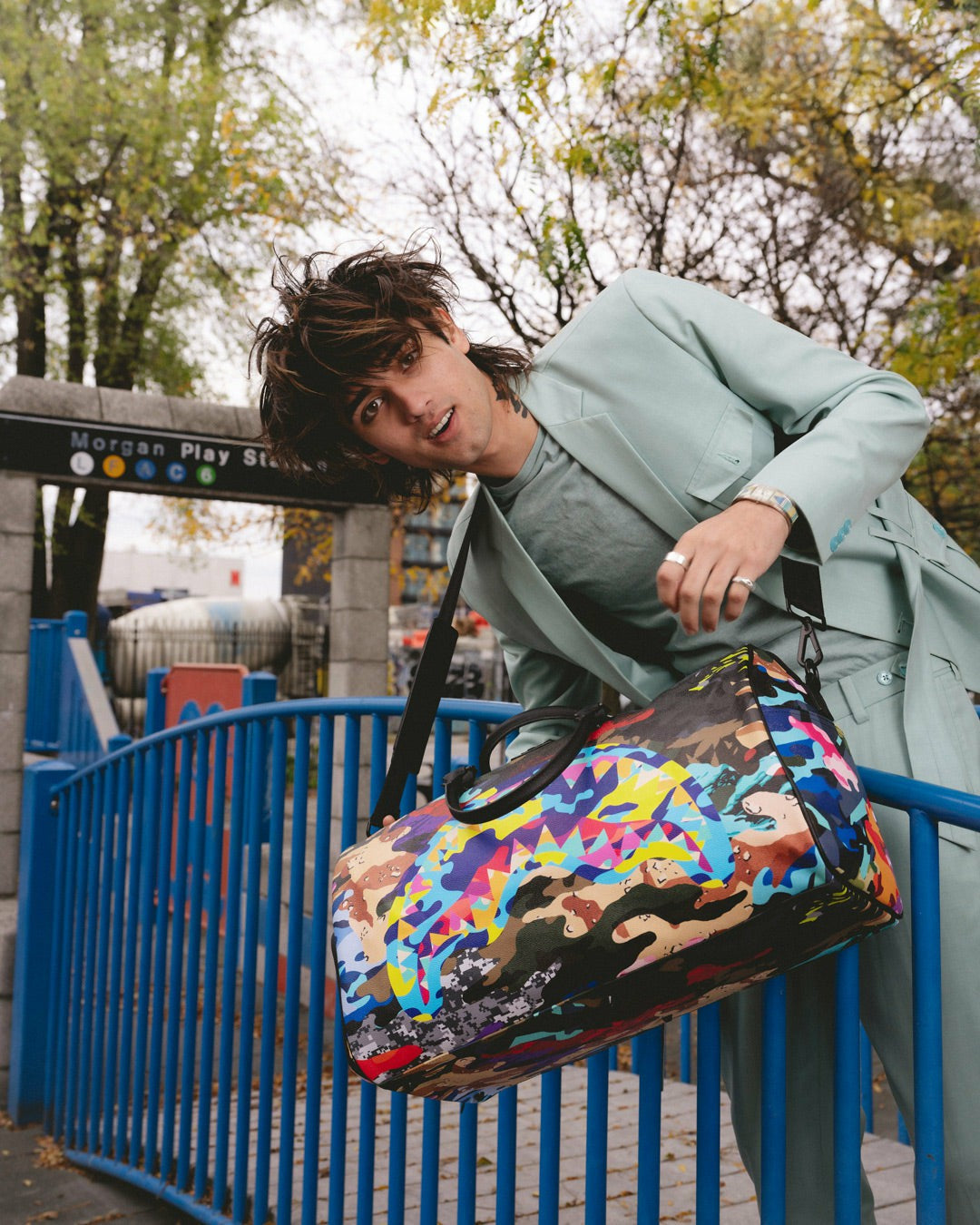 SLICED AND DICED CAMO DUFFLE | Sprayground Near Me