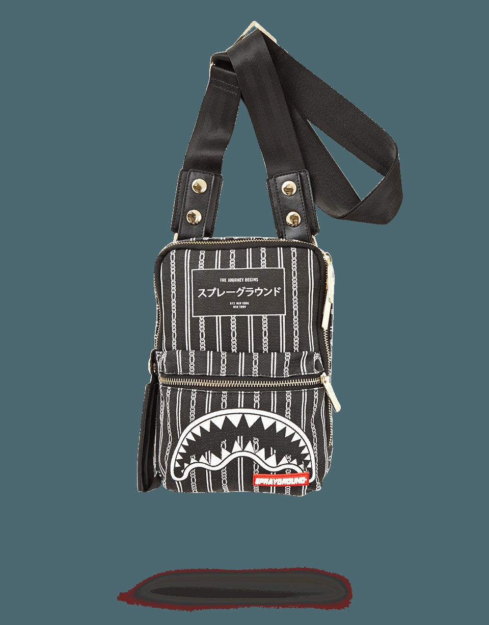 REVERSE BLACK SHARKS IN PARIS SLING | Sprayground for sale