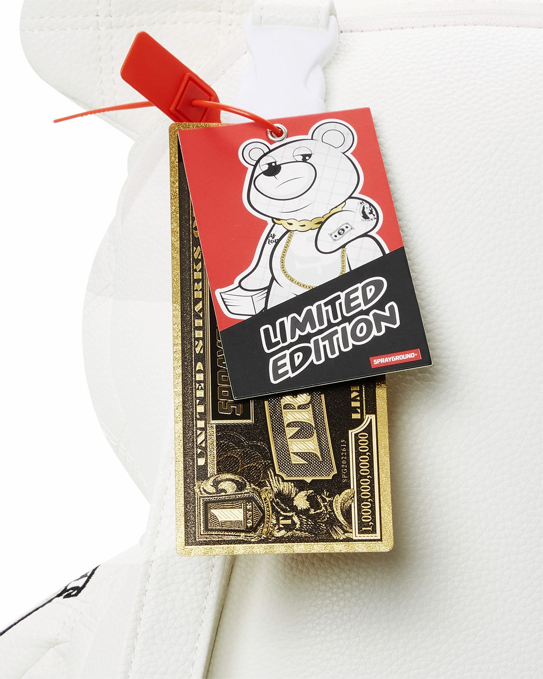 RIVIERA LE BLANC GOLD CHAIN MONEYBEAR TEDDYBEAR BACKPACK | Sprayground sale