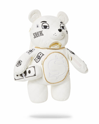 RIVIERA LE BLANC GOLD CHAIN MONEYBEAR TEDDYBEAR BACKPACK | Sprayground sale
