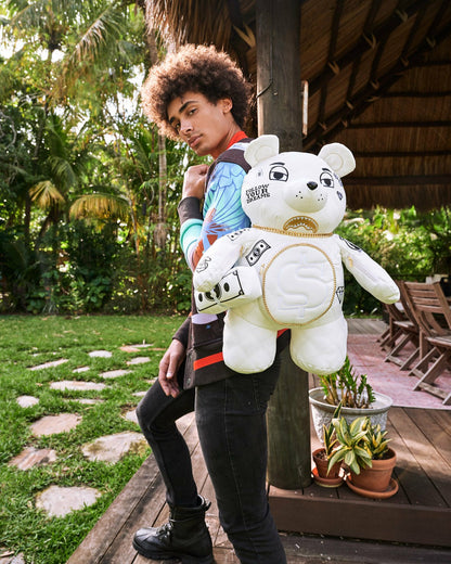 RIVIERA LE BLANC GOLD CHAIN MONEYBEAR TEDDYBEAR BACKPACK | Sprayground sale