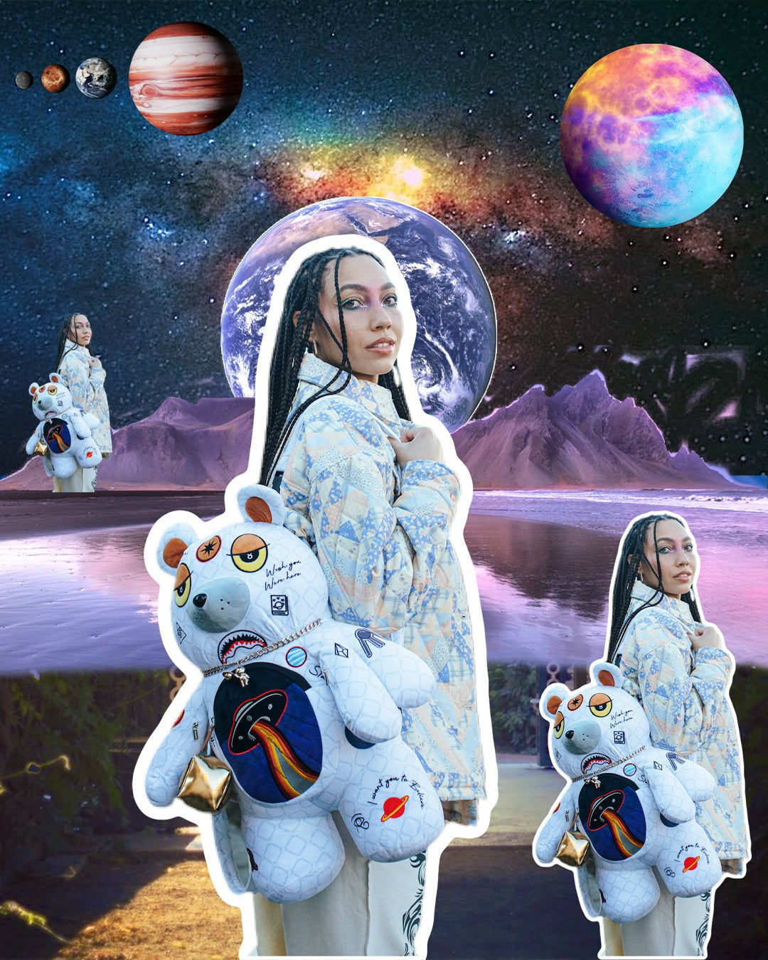 UFO SPACED OUT MONEYBEAR TEDDYBEAR BACKPACK | Sprayground Discount