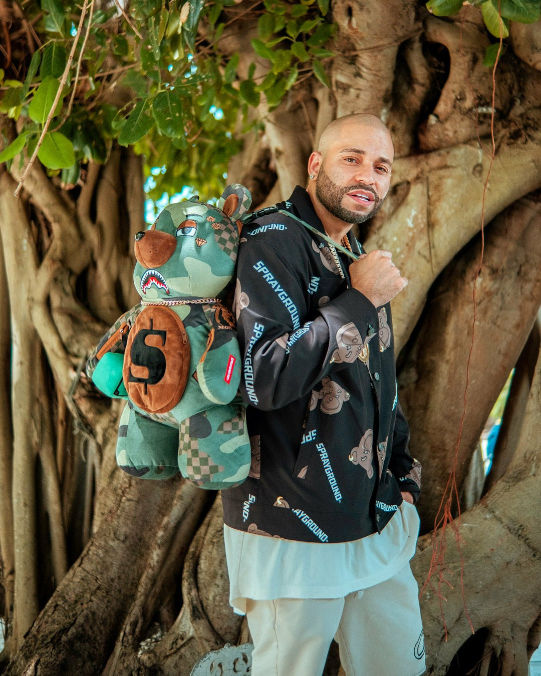 CAMOCHECK MONEYBEAR TEDDYBEAR BACKPACK | Sprayground for sale