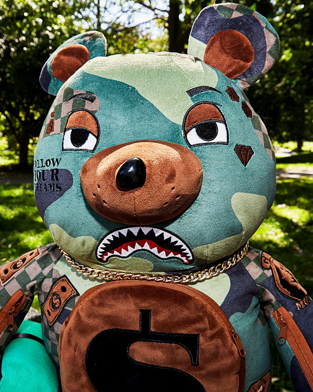 CAMOCHECK MONEYBEAR TEDDYBEAR BACKPACK | Sprayground for sale