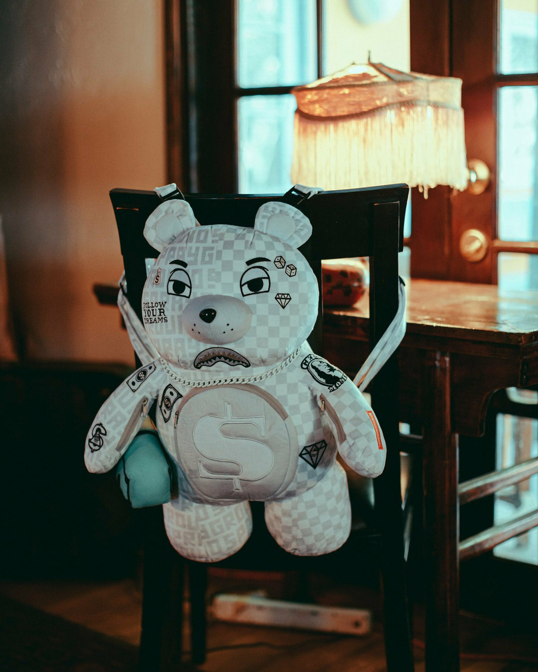 SPLIT THE CHECK (PEARL) MONEYBEAR TEDDYBEAR BACKPACK | Sprayground Online