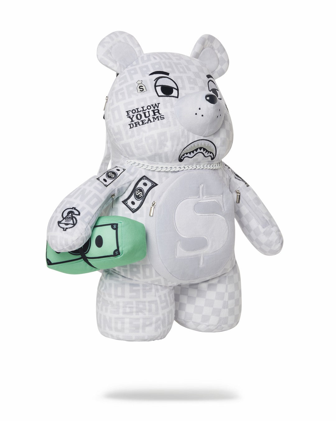 SPLIT THE CHECK (PEARL) MONEYBEAR TEDDYBEAR BACKPACK | Sprayground Online