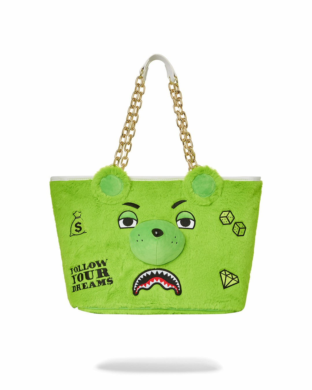 PLUSH MONEYBEAR TOTE (GREEN) | Sprayground for sale