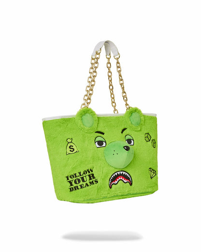 PLUSH MONEYBEAR TOTE (GREEN) | Sprayground for sale