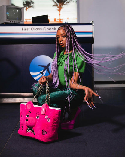 PLUSH MONEYBEAR TOTE (PINK) | Sprayground Clearance