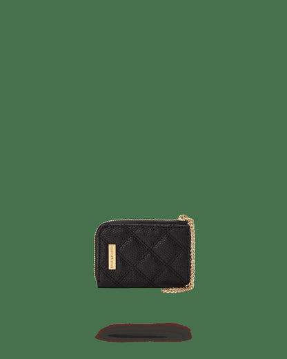 NOIR QUILT GOLD CHAIN SHARK WALLET | Sprayground Clearance