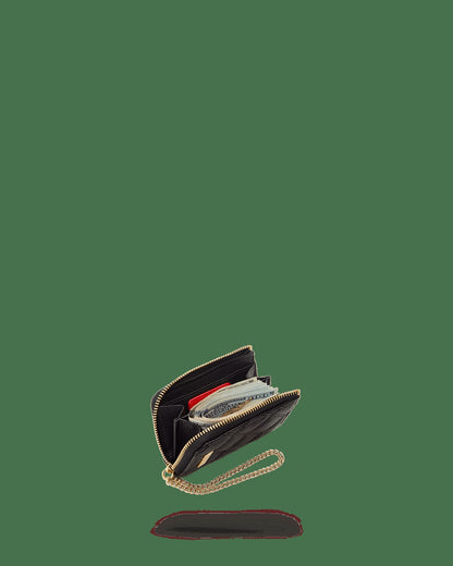 NOIR QUILT GOLD CHAIN SHARK WALLET | Sprayground Clearance