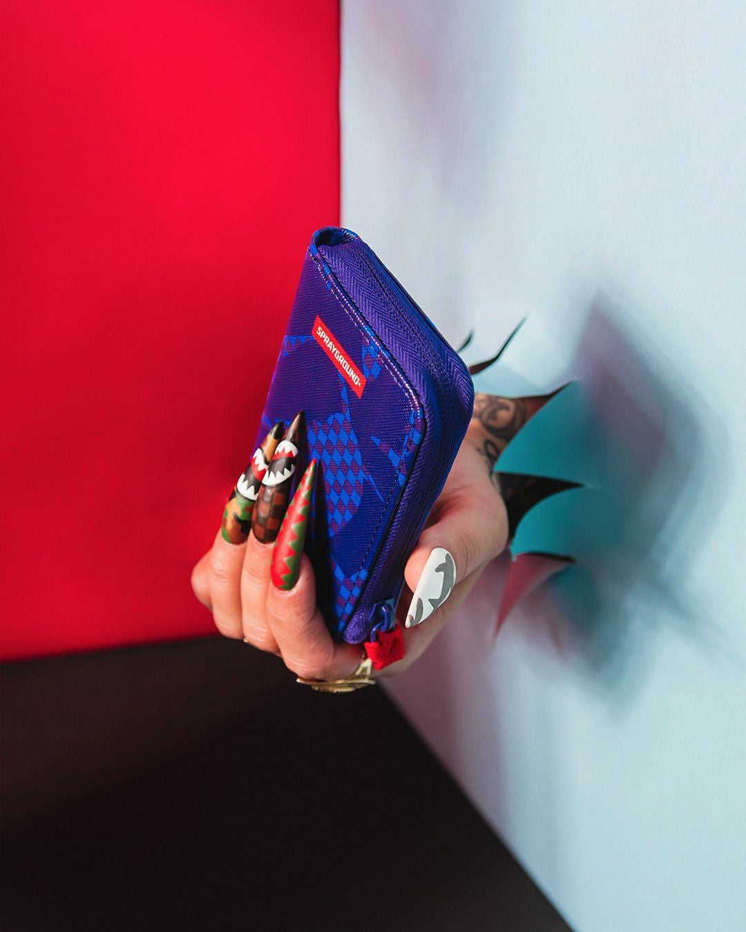 SHARK CHECK (BLUE) WALLET | Sprayground US