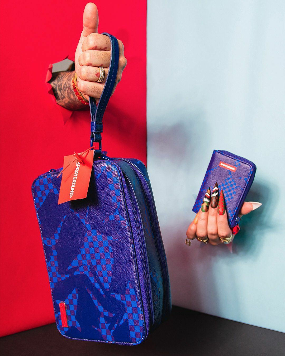 SHARK CHECK (BLUE) WALLET | Sprayground US