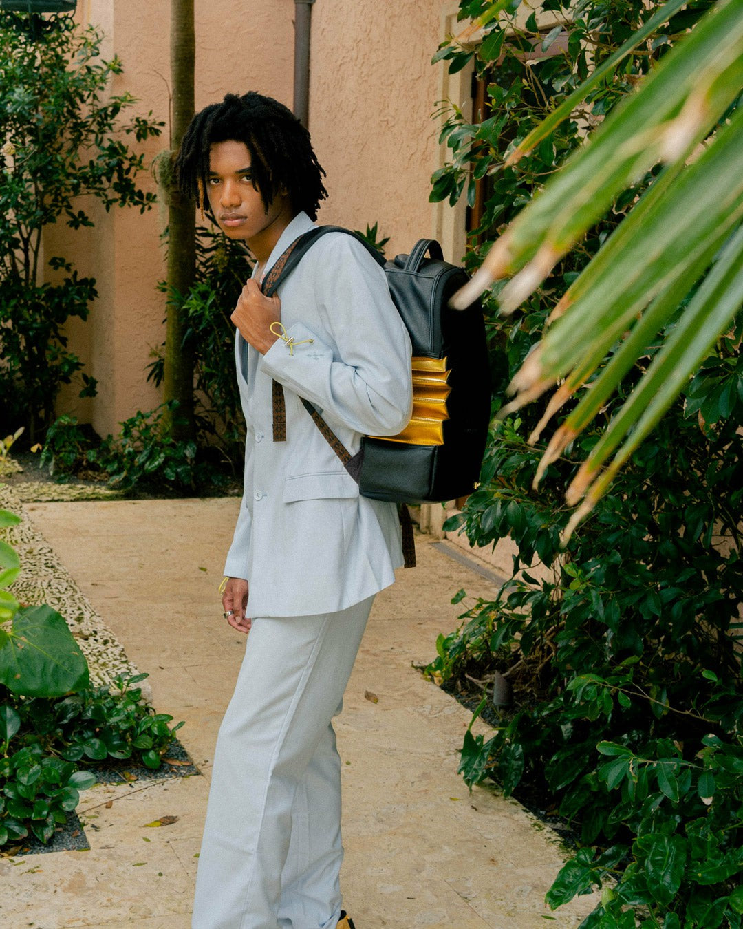 A.i.3 SHARK BITE BLACK GOLD BACKPACK (DLXV) | Sprayground for sale