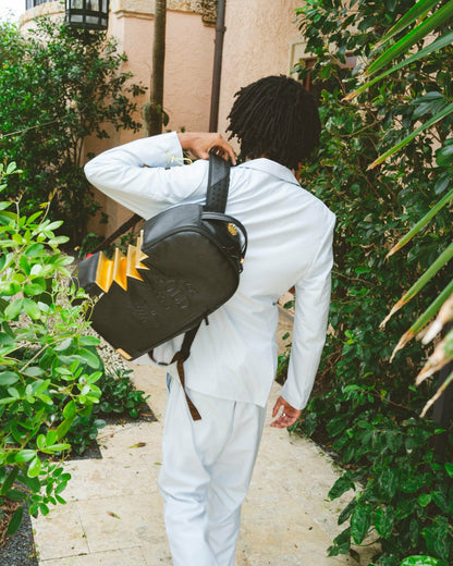 A.i.3 SHARK BITE BLACK GOLD BACKPACK (DLXV) | Sprayground for sale