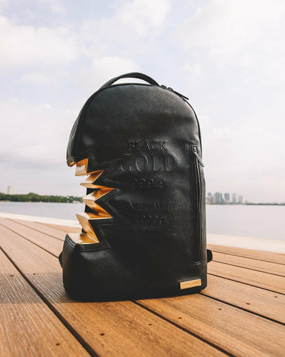A.i.3 SHARK BITE BLACK GOLD BACKPACK (DLXV) | Sprayground for sale
