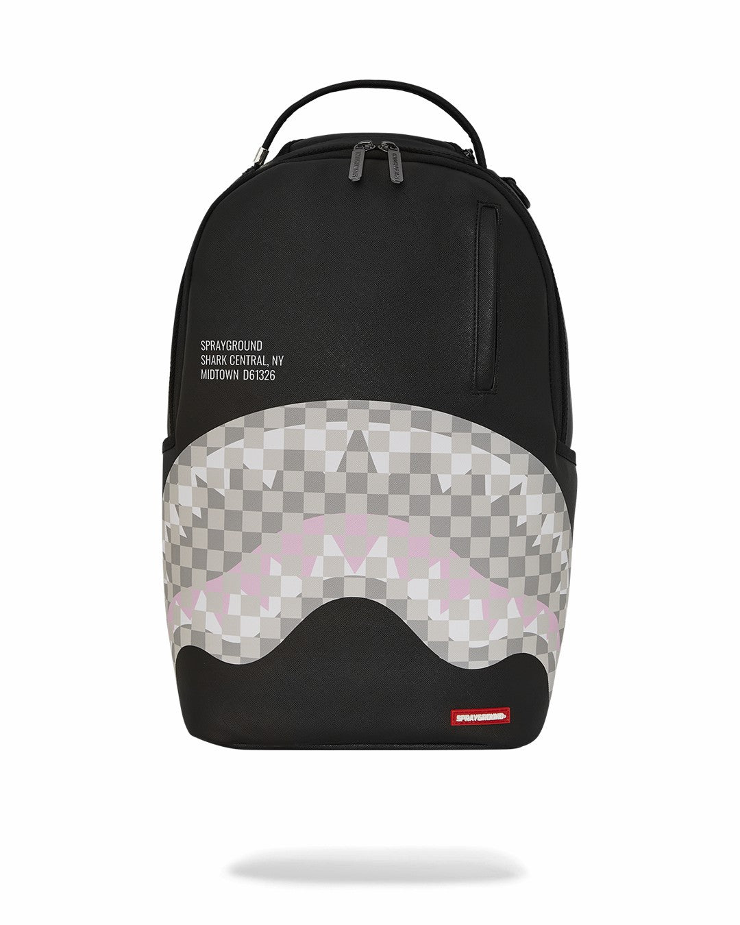 SHARK CENTRAL CREAM BLACK CHECK BACKPACK | Sprayground Discount
